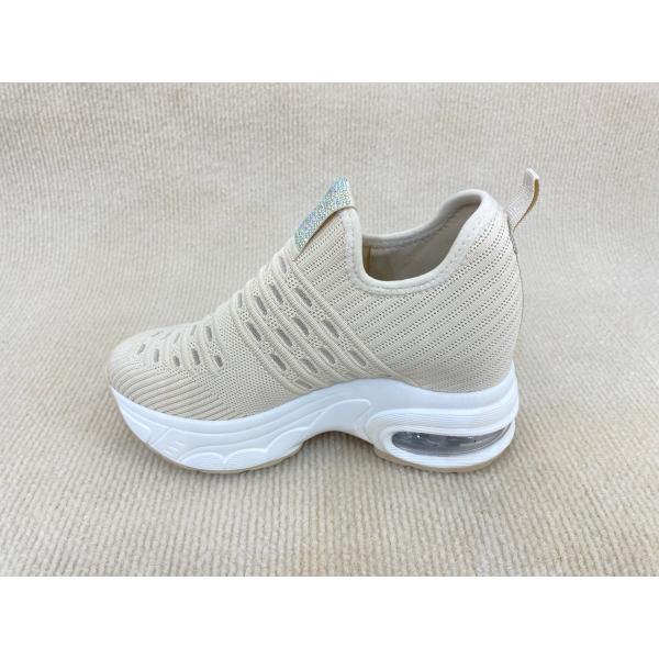 Breathable Platform Loafers Women Heightening Slip On Platform White Loafers