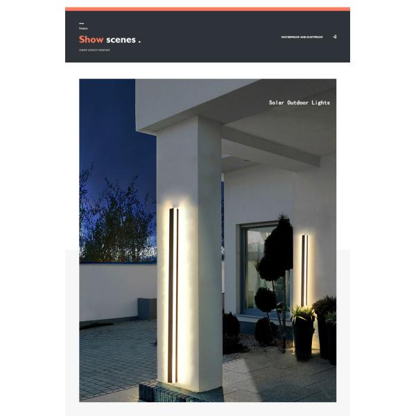 Стена ODM 3000K OEM алюминиевая солнечная освещает на открытом воздухе свободную проводку для двора виллы