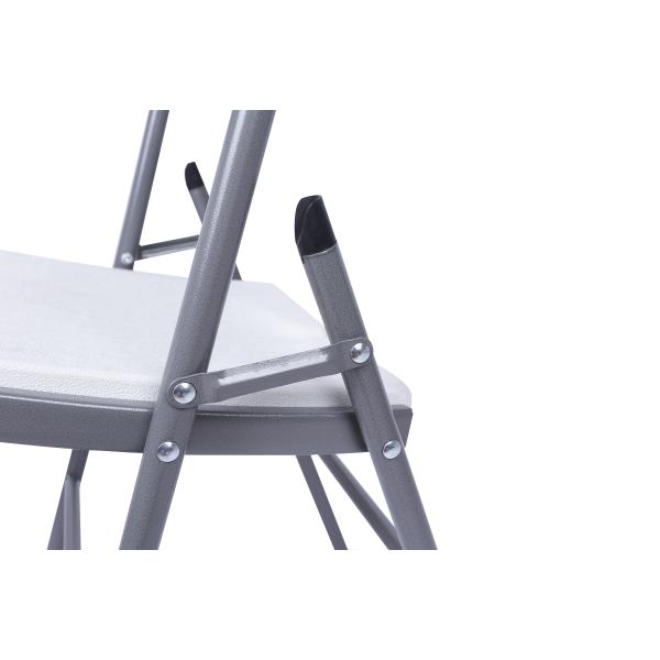 Popular Outdoor White Plastic Folding Chairs With Two Bars Strengthened