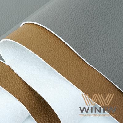 0.6mm - 2.0mm Thickness Litchi Faux Leather Fabric Leather For Sofa Upholstery