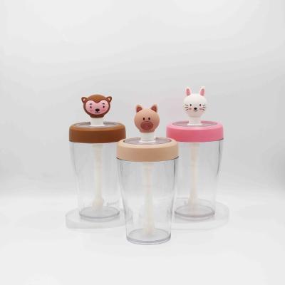 Kids Cup BPA Free Tritan Silicone Straw Water Bottle Mini Plastic Cup