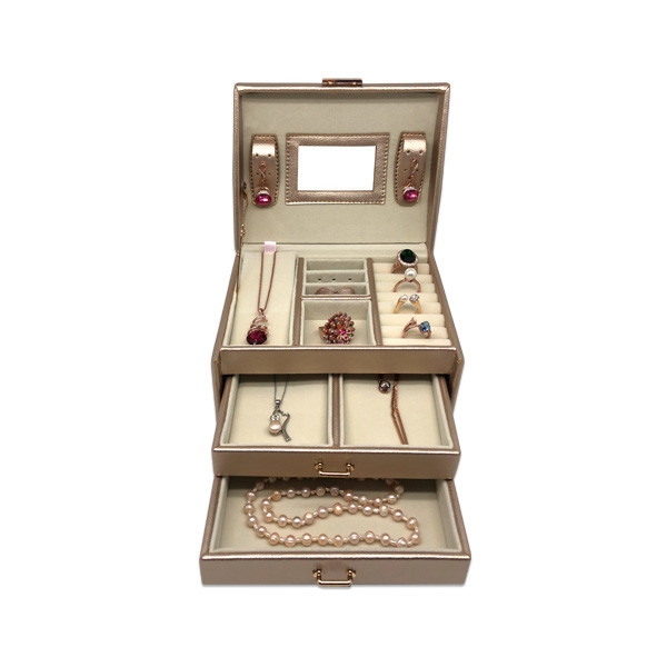 Business Empty Velvet inside PU leather Jewelry Gift Boxes