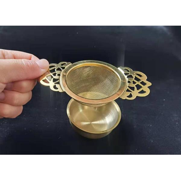 Lace Handle 304 Stainless Steel Tea Coffee Strainer Logo Customized