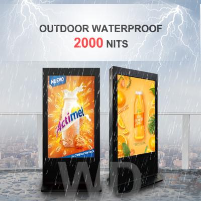 65 (polegada) lêndeas digitais exteriores 2500nits 3000nits do controle de rede 2000 do CMS WIFI do signage 4K