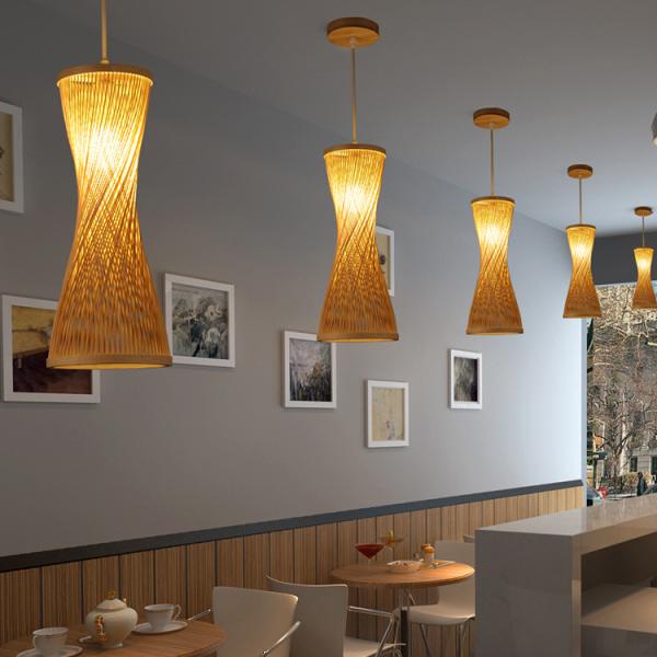 Modern jute pendant lights For Living room Bedroom Restaurant Lighting Fixtures (WH-WP-16)