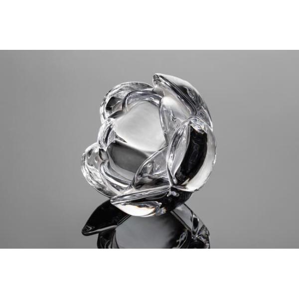 Lotus Flower Clear Crystal Glass Votive Tealight Candle Holders Lead Free