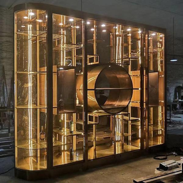 Modern Custom Wine Cabinet Adjustable Temp Electric Wine Cellar Cabinet