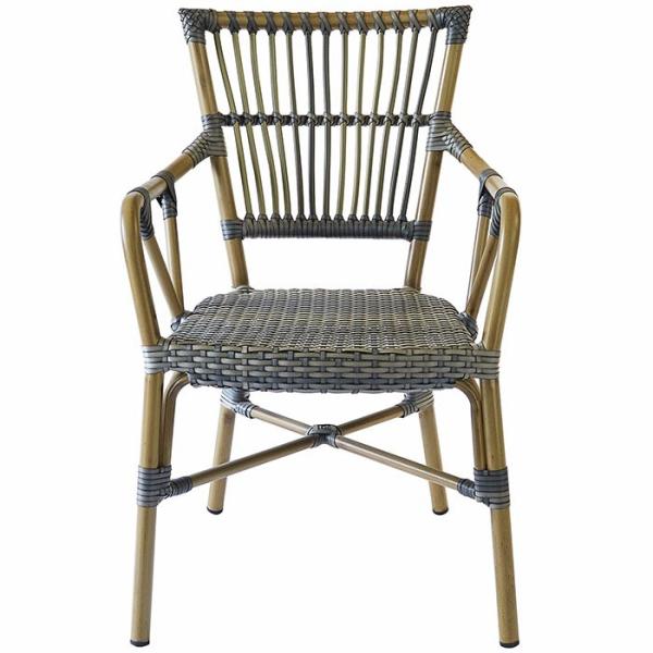 Anti Moth Aluminum Bistro Waterproof Wicker Rattan Dining Chairs