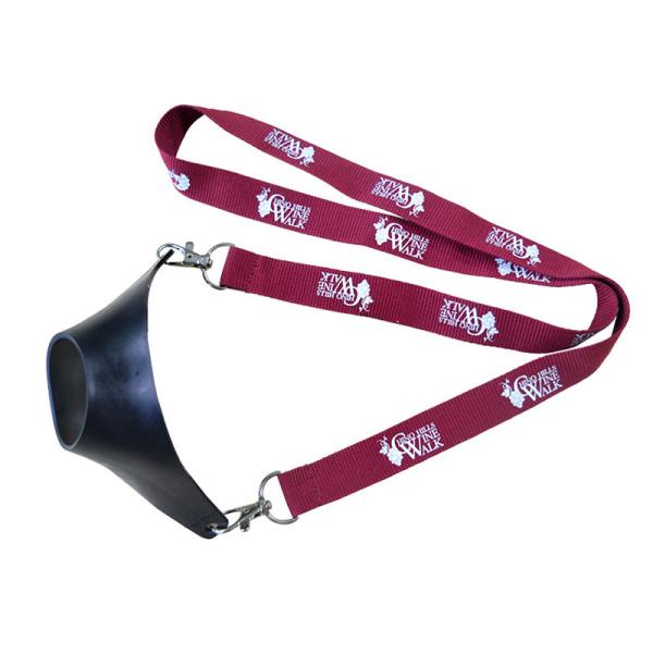 Promotional Glass Wrapper Lanyard 2*90cm Dacron Logo Customized
