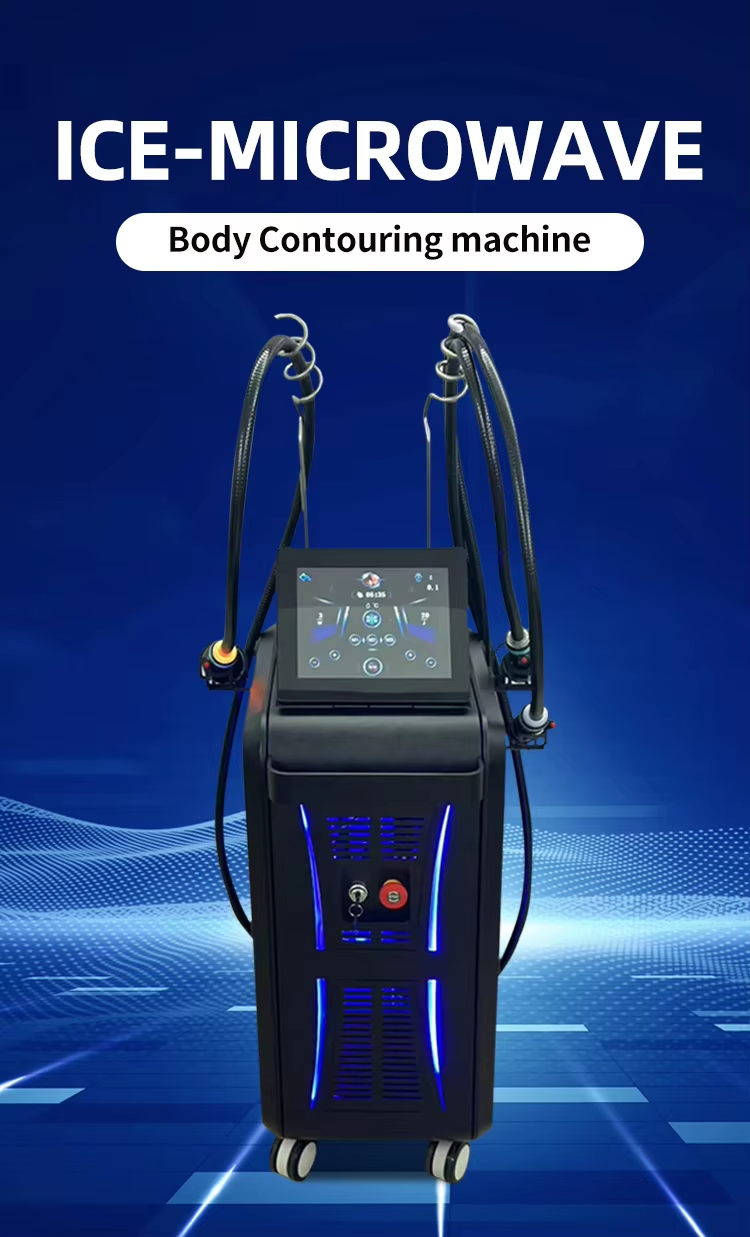 Dual Handles Freezewave Skin Tightening Microwave Cryolipolysis Body Contouring Machine