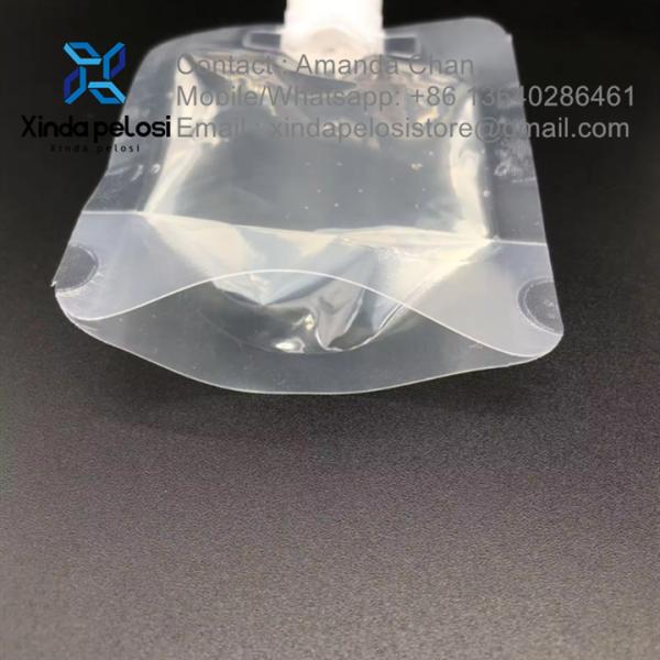 Bolsa de bebidas líquidas de plástico transparente reutilizable Bolsa de alcohol para la venta