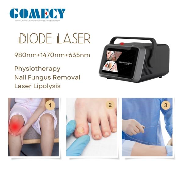 635nm 980nm 1470nm 8 in 1 Multifunctional Laser Device For Veins Remove Nail Fungus Cure Endolift Face Lift Lipolysis Fat Loss
