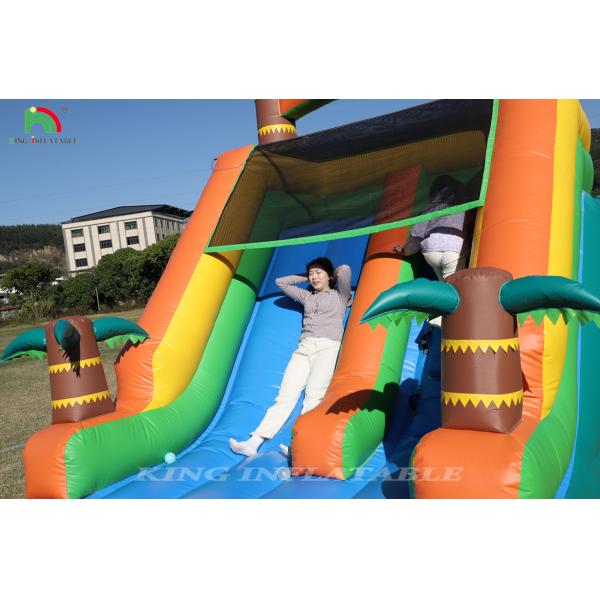 21x9x12FT Commercial  Grade PVC Bounce House Inflatable Water Slides Tropical Slide With Splash