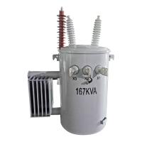 Transformateur monophasé à étape vers le bas sur poteau de distribution 167kva 35kv