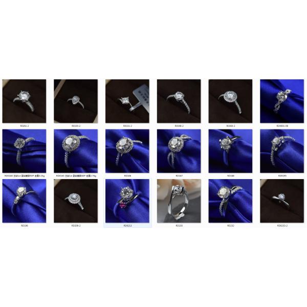 6.7G Weight Moissanite Jewelry Ring With VVS Clarity 1ct Super White Diamond
