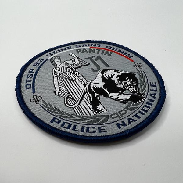 High Density Overlock Embroidered Badge Patches 30mm Diameter Self Adhesive