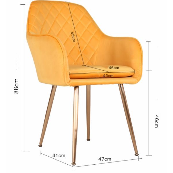 Factory Directly Luxury Design Fabric Modern Pink Velvet Accent Dining Chairs With Golden Legs