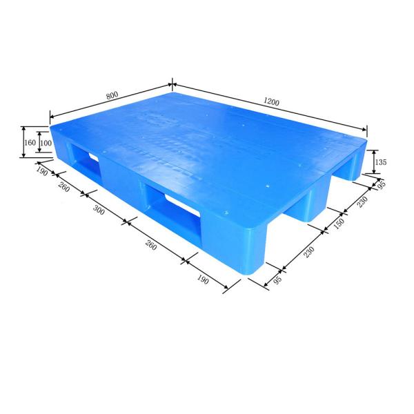 Pálete plástica 1200mm×800mm resistente do Euro empilhável industrial