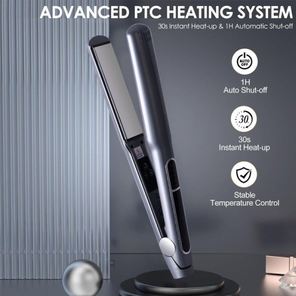 Professional LED Electric Titanium Hair Straightener Hotel Household Use Portable Fast Heating Wholesale Private Label