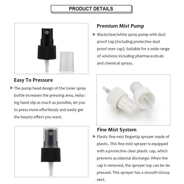 Fine Mist 24/410 28/410 18/410 Lotion Bottle Pump Dispenser