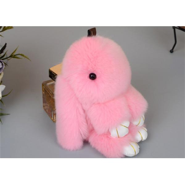 Rabbit Fur Bunny Keychain