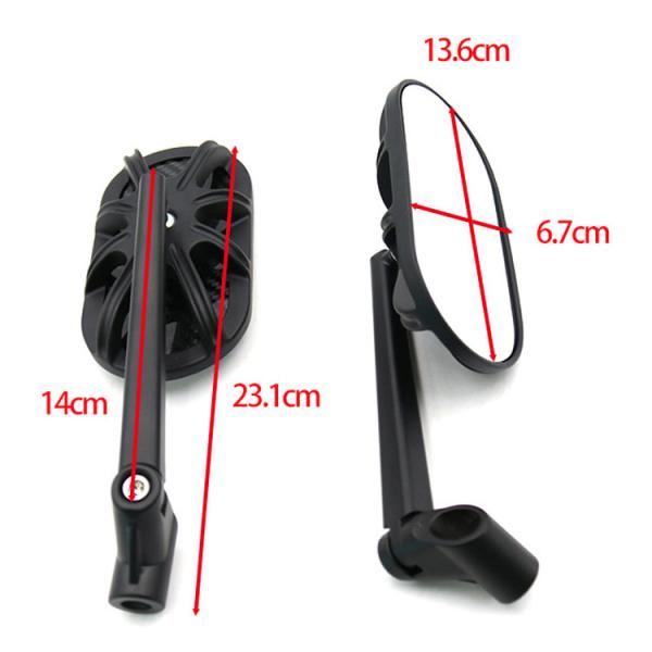 Carbon Fiber Motorcycle Folding Mirror Rearview Mirrors Improved Visibility