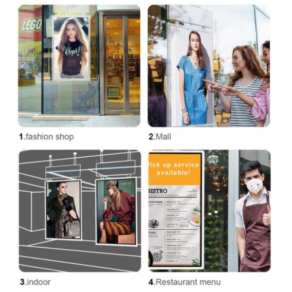 RK3288 Android 7.1 Double Side Digital Signage Ceiling Mounted 3000nits