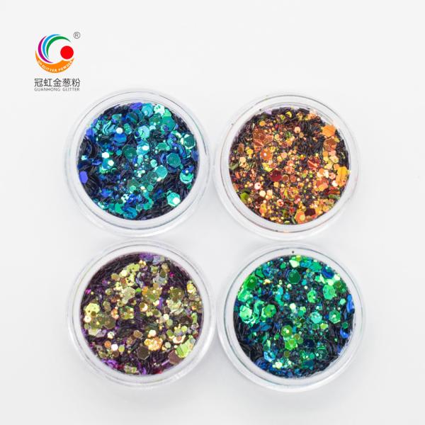 Xmas Decorations Chameleon Blue Loose Glitter For Nails Bulk Sequins 2MM