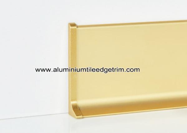 6cm / 8cm / 10cm Matt Gold Metal / Aluminum Skirting Board Profile As Wall Foot Brace