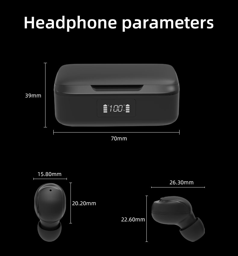 Шлемофон наушника FCC RoHs мини беспроводной Bluetooth для черни андроид IOS
