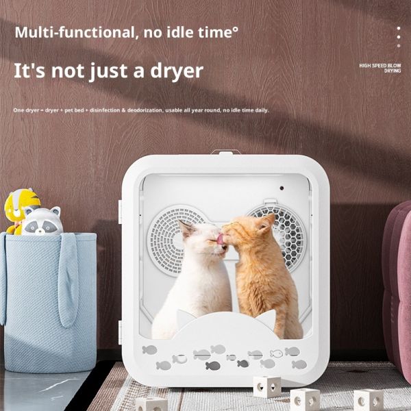 72L Eco-Friendly Modern Electric ABS Plastic Pet Drying Box for Cats & Dogs Automatic Low Noise Design Indoor Use