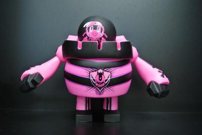 Customized Pink Black Coin Bank Toy Hands Movable 8 Inch For Home Decoration