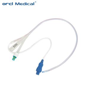 All Silicone Foley Catheter Round Tipped for Temperature Management with Temperature Sensor Probe
