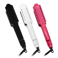 Placa de cerâmica de titânio para salão de beleza PTC LED para secar alisador de cabelo profissional a vapor