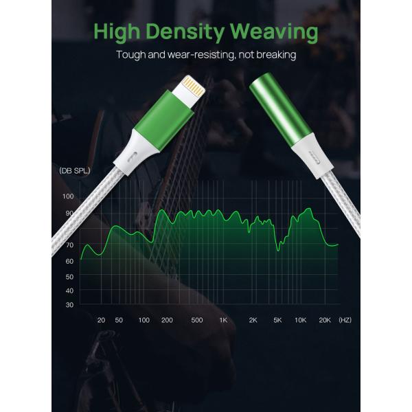 OEM 0.5M Stereo Aux Cable SGS Lightning To Auxiliary Cable