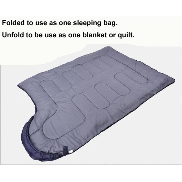 Outdoor Popular Double Layer Envelope Human Camping Sleeping Bag(HT8002)