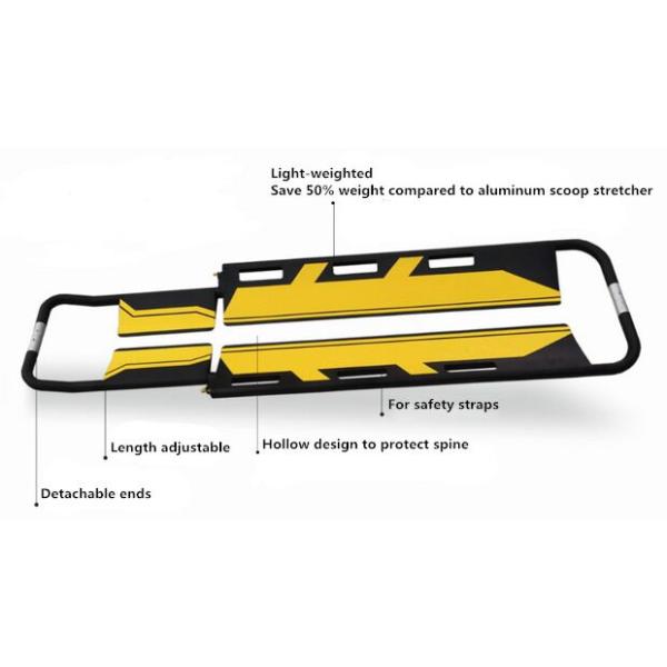 Carbon Fiber Portable Scoop  Detachable Foldable  Light-Weight First Aid Ambulance Patient Transport Separation  Stretcher