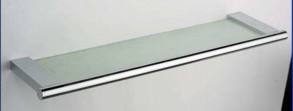 Glass shelf 89810-Square &Brass toughened and tempered glass&Chrome color & Bathroom Accessory&Sanitary Hardware