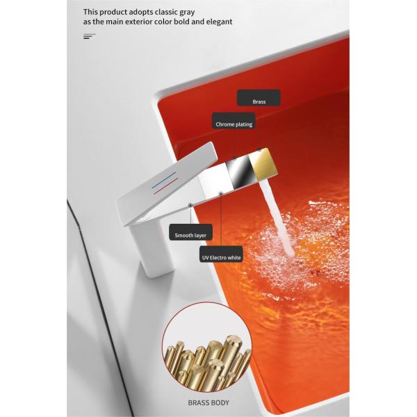 2KG Household Bathroom Kitchen Faucet Tap White Hot And Cold All Copper Cuprum