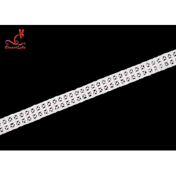 Шнурок гипюра ткани воска ширины продвижения 1.7cm для верхней части танка женщин
