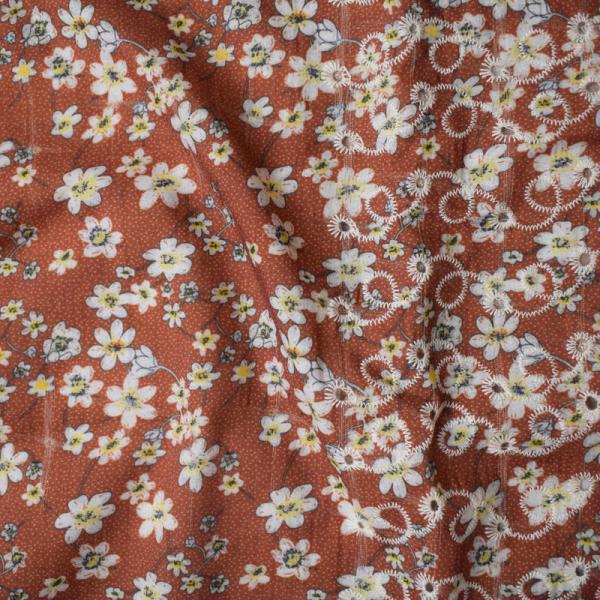 Jacquard Embroidered Polyester Cotton Fabrics For Garment Dress Textile Fabric