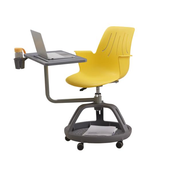 ABS Plastic Training Room Tables And Chairs H680*W450*D400mm With Writing Pad