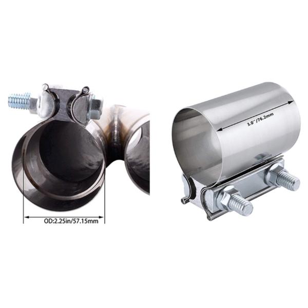 Anti Corrosion SS304 57mm 2.25 Exhaust Sleeve Clamp