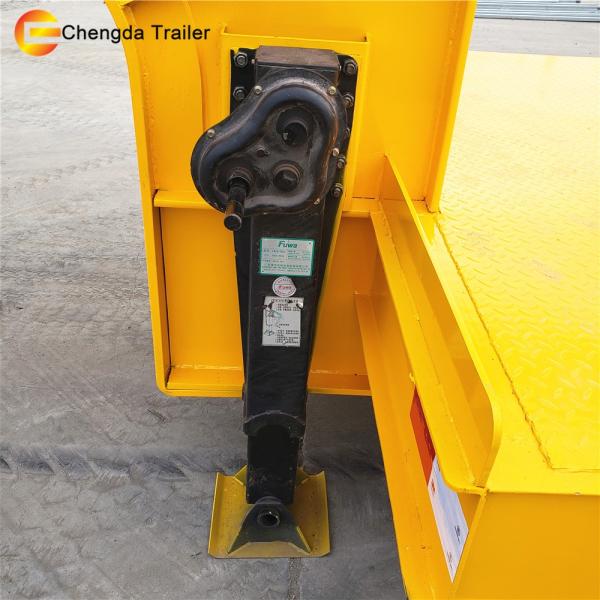 Nuevo remolque de 3 ejes de baja anchura bulldozer de transporte remolque de cuello de ganso con suspensión mecánica