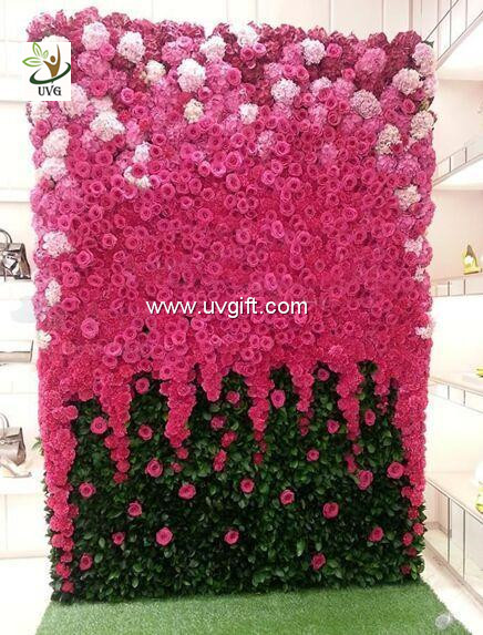 UVG 6ft flower wall backdrop with different artificial floral for dream wedding decoration ideas CHR1130