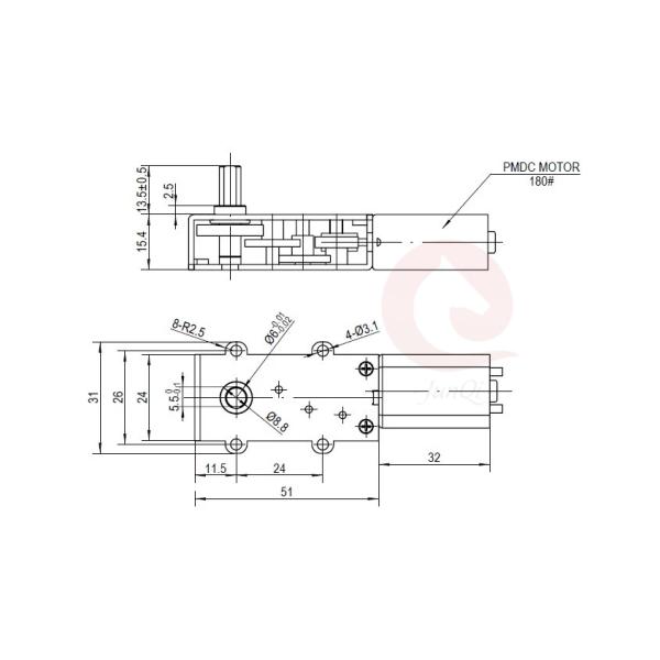 51mm 24V High Torque Permanent Magnet DC 12V High Speed 12000 Rpm Brush Small Dc Motor