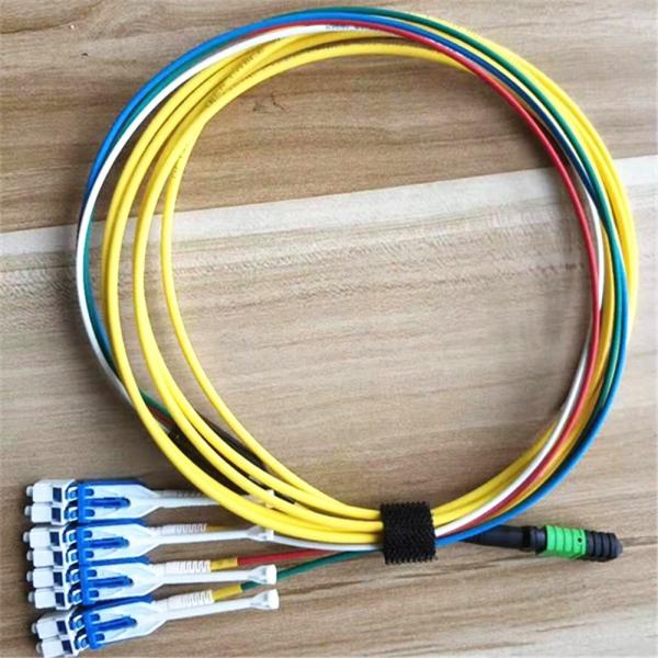 40G OM3 Fiber Optic cable MPO/MTP to 4 duplex LC unitboot connector