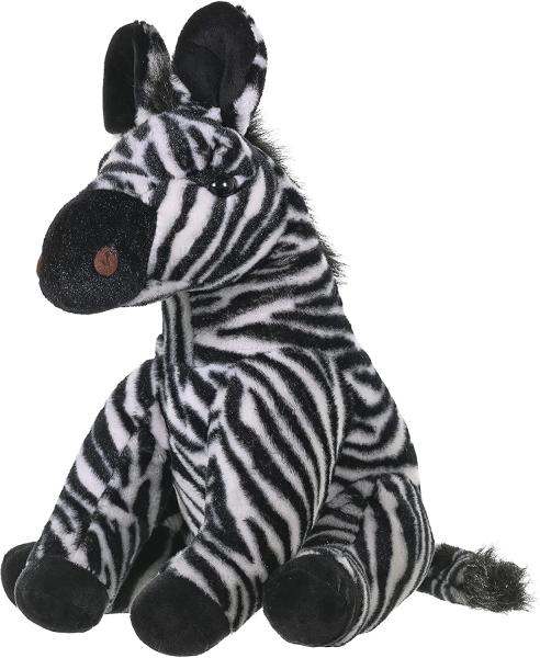 República Selvagem Zebra Plush, Animal Recheado, Brinquedo Plush, Presentes para Crianças, Cuddlekins 12 polegadas, Multicolor
