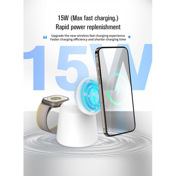 Эффективность зарядки ≥ 75% Многофункциональное беспроводное зарядное устройство с фиджетом спиннером с световым входом 5V/2.1A