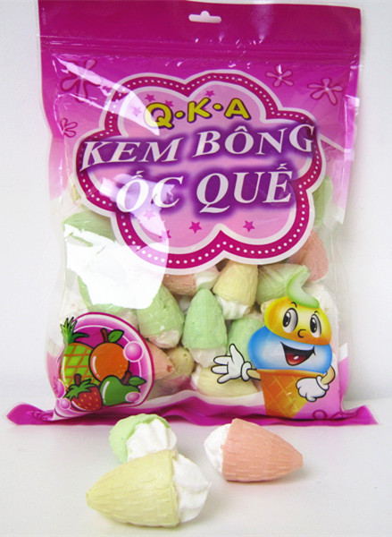 El caramelo de la melcocha de la fresa, helado 3.5g formó los bocados con sabor a fruta de la melcocha